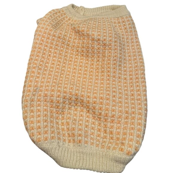 Pet Circle XL Dog Sweater | Cozy Knit Orange Cream Pullover Pet Clothing - Picture 1 of 1